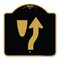 Signmission Designer Series Keep Right Graphic Only, Black & Gold Aluminum Sign, 18" x 18", BG-1818-23892 A-DES-BG-1818-23892 - alternate 1